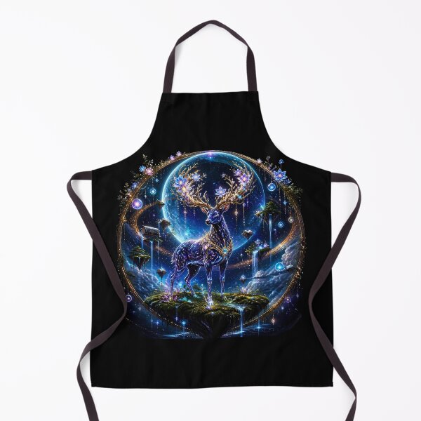 Item preview, Celestial Crystal Stag Cosmic Fantasy Art designed and sold by Fun2Fentastic.
