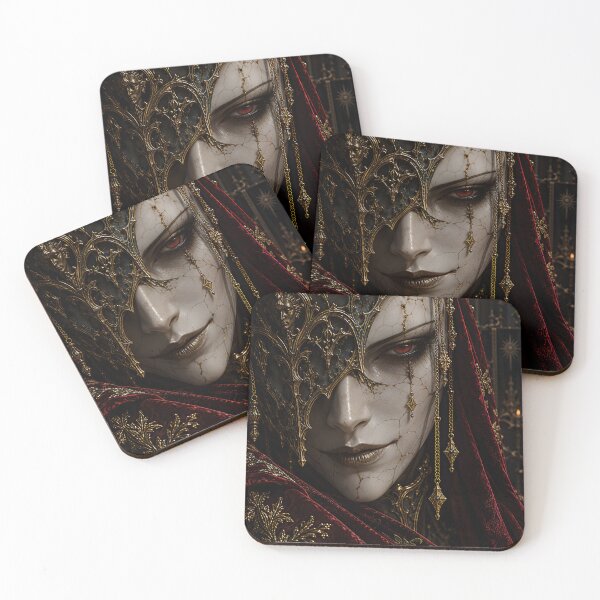 Item preview, Gilded Mask Gothic Woman Portrait designed and sold by MouradStudio.