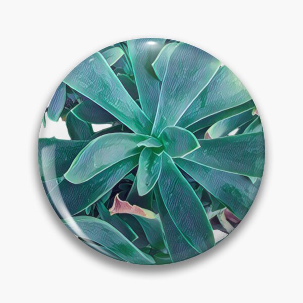 Item preview, Teal Succulent Rosette - Stylized Botanical Art designed and sold by BalkanBloomArt.