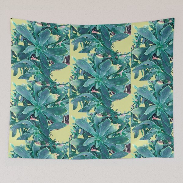 Item preview, Teal Succulent Rosette - Stylized Botanical Art designed and sold by BalkanBloomArt.