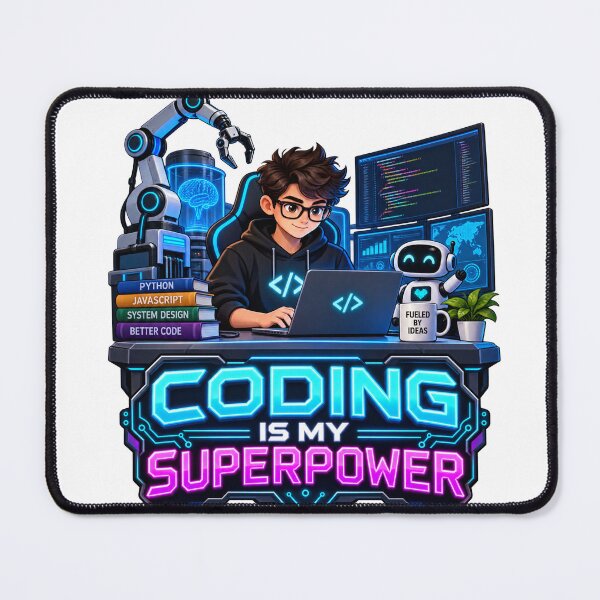 Item preview, Coding is My Superpower designed and sold by Mystik-Media.