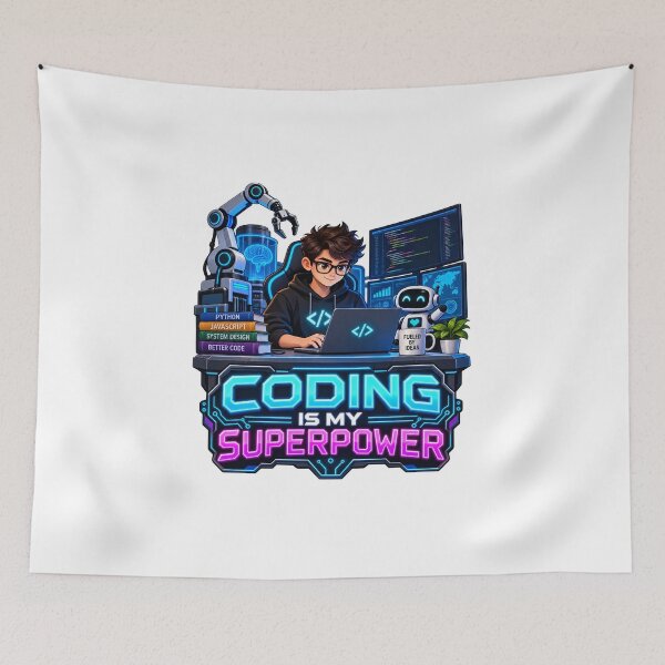 Item preview, Coding is My Superpower designed and sold by Mystik-Media.