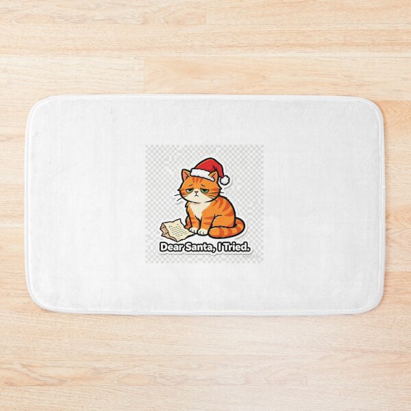 Item preview, Dear Santa I Tried Tired Orange Cat designed and sold by Mystic & Celestial Art.