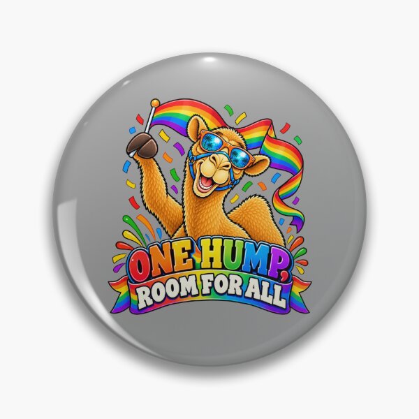 Item preview, ONE HUMP, ROOM FOR ALL – Pride Parade Leader Pride Camel – Funny Animal T-Shirt Gift for Animal Lovers designed and sold by Camel & Quirk.