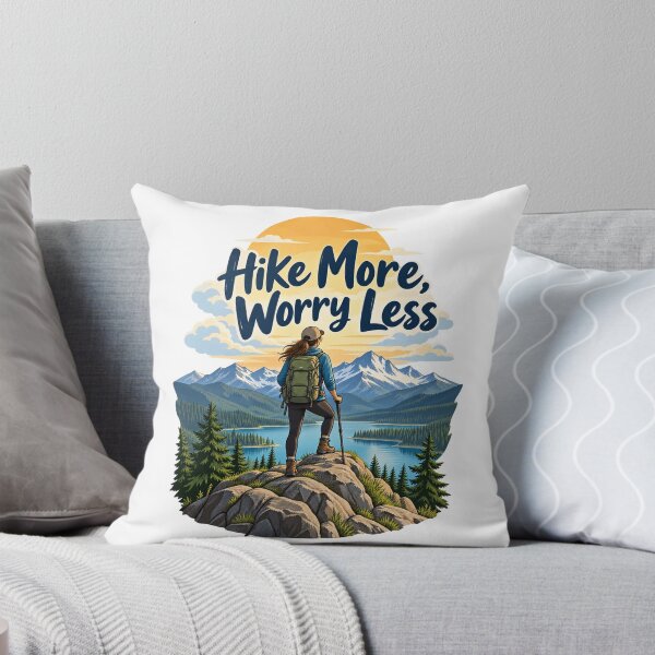 Item preview, Hike More, Worry Less designed and sold by Mystik-Media.