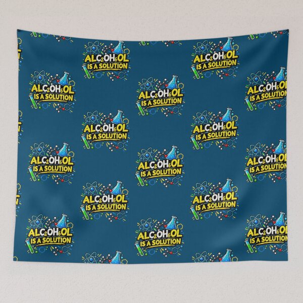 Item preview, Alcohol 60% Is a Solution – Funny Chemistry Pun | Science Geek Gift designed and sold by TerradVents.