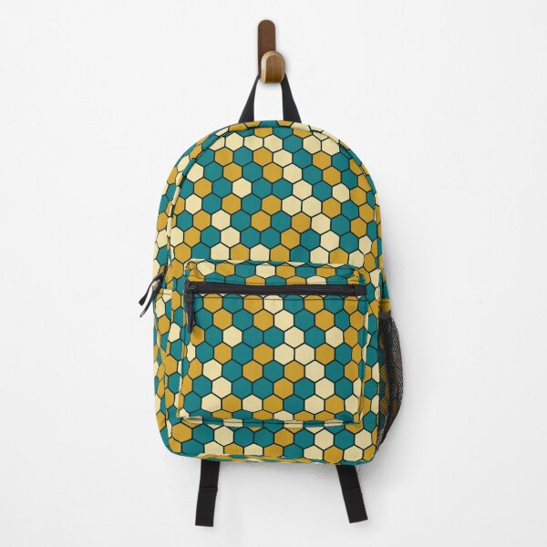 Item preview, Teal Gold Honeycomb Geometric Hexagon Pattern designed and sold by AIG - Andrei Ilie Graphics.