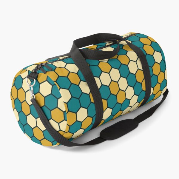 Item preview, Teal Gold Honeycomb Geometric Hexagon Pattern designed and sold by AIG - Andrei Ilie Graphics.