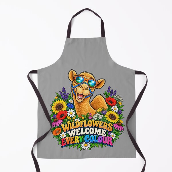 Item preview, WILDFLOWERS WELCOME EVERY COLOUR – Bloom Together Pride Camel – Funny Animal T-Shirt Gift for Animal Lovers designed and sold by Camel & Quirk.