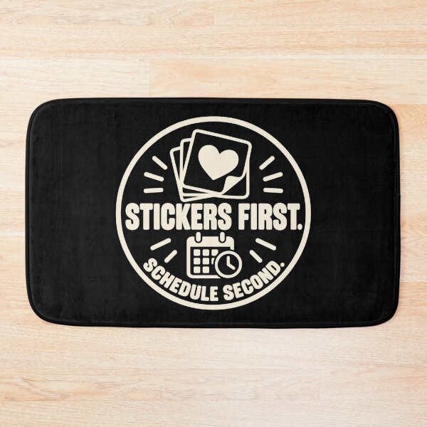 Item preview, Stickers First Schedule Second Journaling Humor designed and sold by DreamLayerStudio.