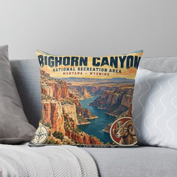 Item preview, Bighorn Canyon National Recreation Area Retro Travel Sticker designed and sold by naturalsurvival.