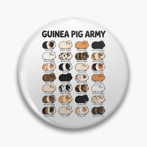 Item preview, Guinea Pig Army Funny Cute Cavy Breeds Chart Simple Design designed and sold by Yellowriversss.