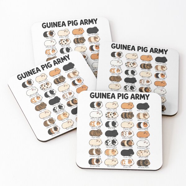 Item preview, Guinea Pig Army Funny Cute Cavy Breeds Chart Simple Design designed and sold by Yellowriversss.