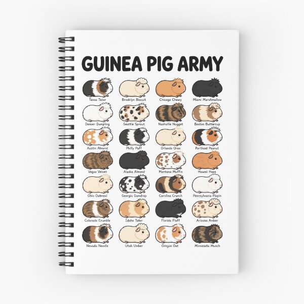 Item preview, Guinea Pig Army Funny Cute Cavy Breeds Chart Simple Design designed and sold by Yellowriversss.