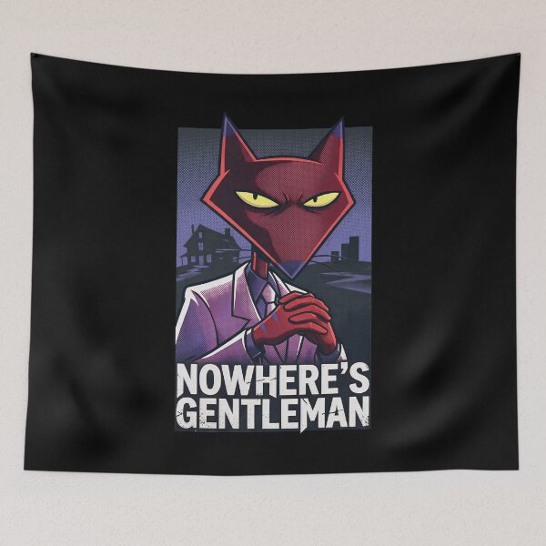 Item preview, Nowhere's Gentleman Katz Retro Cartoon Villain Pop Art designed and sold by CuteKats.