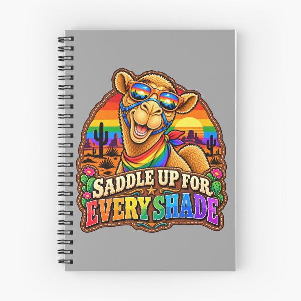 Item preview, SADDLE UP FOR EVERY SHADE – Western Sunset Pride Camel – Funny Animal T-Shirt Gift for Animal Lovers designed and sold by Camel & Quirk.