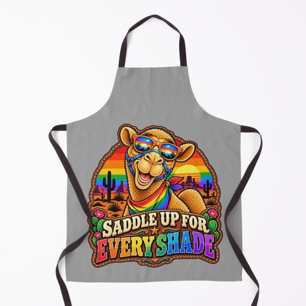 Item preview, SADDLE UP FOR EVERY SHADE – Western Sunset Pride Camel – Funny Animal T-Shirt Gift for Animal Lovers designed and sold by Camel & Quirk.