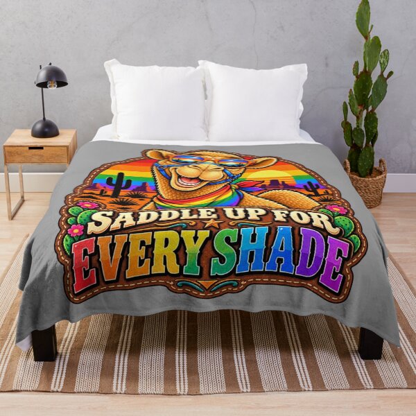 Item preview, SADDLE UP FOR EVERY SHADE – Western Sunset Pride Camel – Funny Animal T-Shirt Gift for Animal Lovers designed and sold by Camel & Quirk.