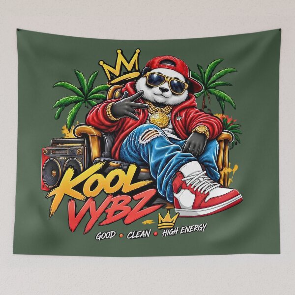 Item preview, Kool Vybz Cool Panda King Streetwear Urban Graffiti Art designed and sold by digitalbob60.