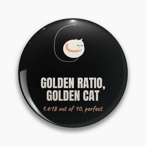 Item preview, Golden Ratio Golden Cat Fibonacci Math Pun designed and sold by The Cozy Design Studio.