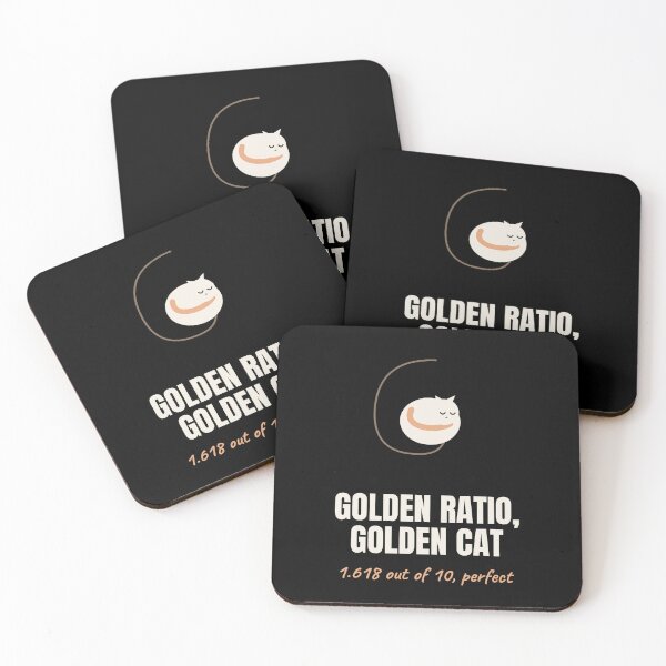 Item preview, Golden Ratio Golden Cat Fibonacci Math Pun designed and sold by The Cozy Design Studio.