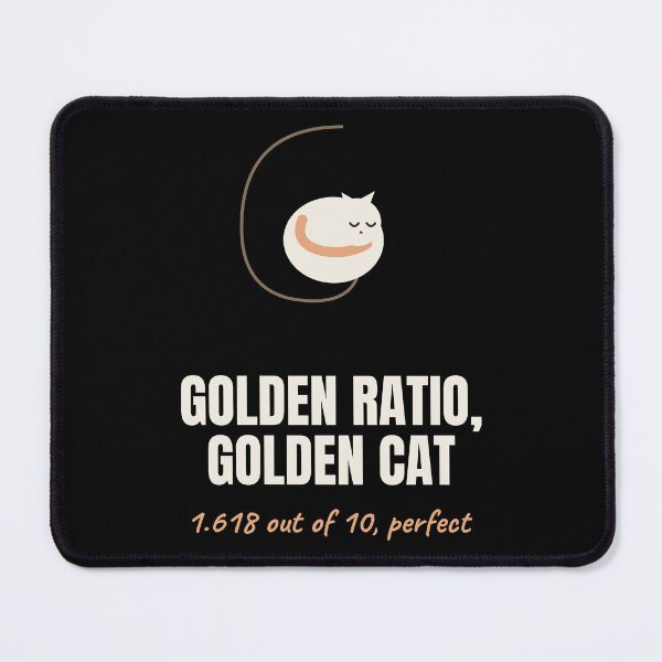Item preview, Golden Ratio Golden Cat Fibonacci Math Pun designed and sold by The Cozy Design Studio.