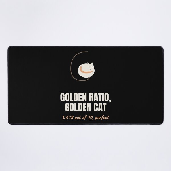 Item preview, Golden Ratio Golden Cat Fibonacci Math Pun designed and sold by The Cozy Design Studio.