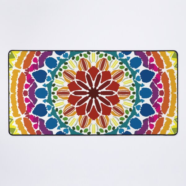 Item preview, Vibrant Folk Floral Round Mandala Pattern designed and sold by FioreDiCiliegio.
