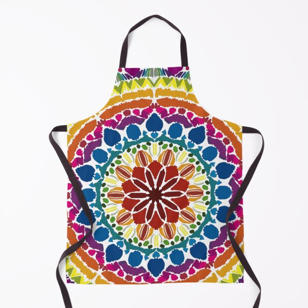 Item preview, Vibrant Folk Floral Round Mandala Pattern designed and sold by FioreDiCiliegio.