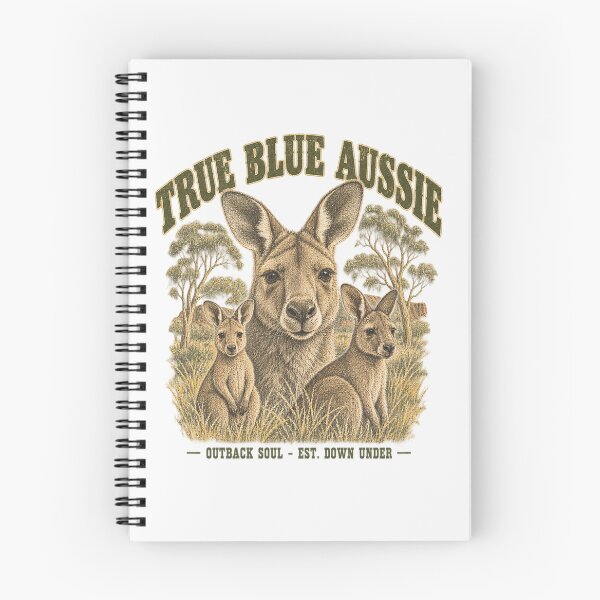 Item preview, True Blue Aussie Vintage Kangaroo Outback Art Australia Slag designed and sold by Yellowriversss.