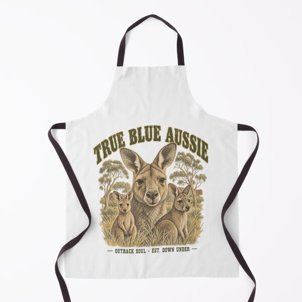 Item preview, True Blue Aussie Vintage Kangaroo Outback Art Australia Slag designed and sold by Yellowriversss.