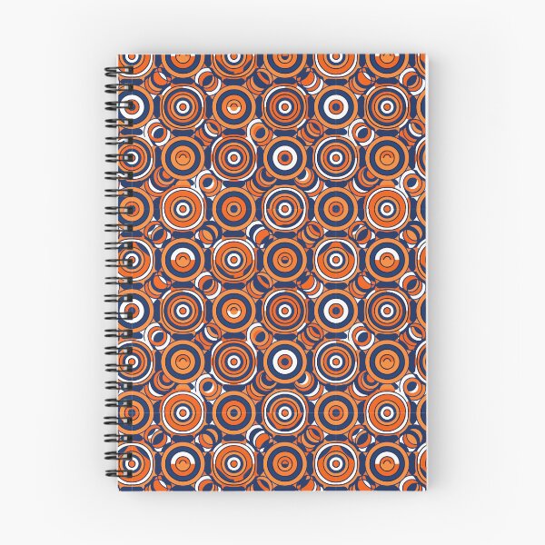 Item preview, Retro Navy Orange Circle Target Pattern designed and sold by AIG - Andrei Ilie Graphics.