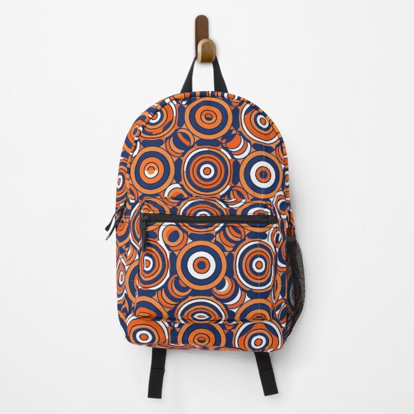 Item preview, Retro Navy Orange Circle Target Pattern designed and sold by AIG - Andrei Ilie Graphics.