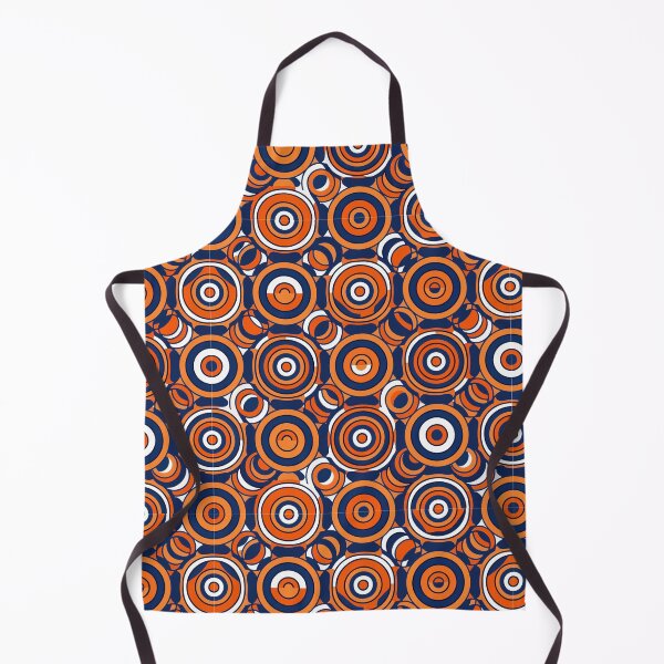 Item preview, Retro Navy Orange Circle Target Pattern designed and sold by AIG - Andrei Ilie Graphics.