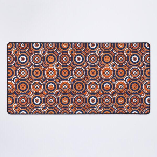 Item preview, Retro Navy Orange Circle Target Pattern designed and sold by AIG - Andrei Ilie Graphics.