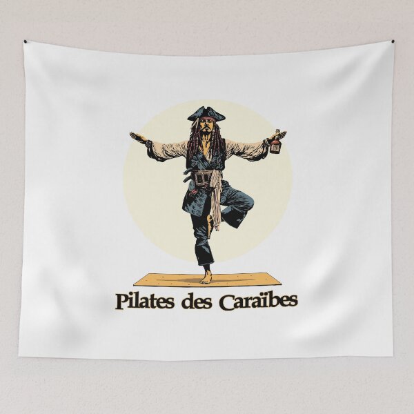 Item preview, CARIBBEAN PILATES! - Pirate yoga and rum designed and sold by francoisville.