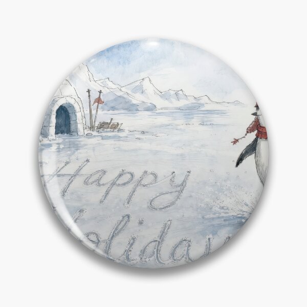Item preview, Happy Holidays Penguin on Ice Skates designed and sold by Maria Dryfhout.