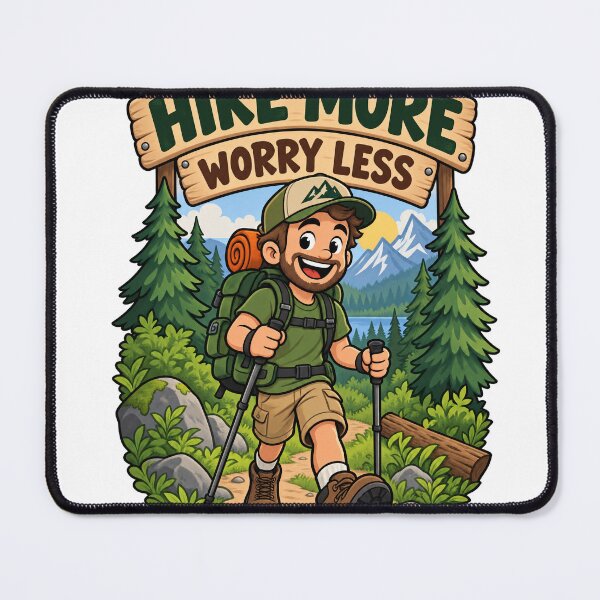 Item preview, Hike More Worry Less designed and sold by Mystik-Media.