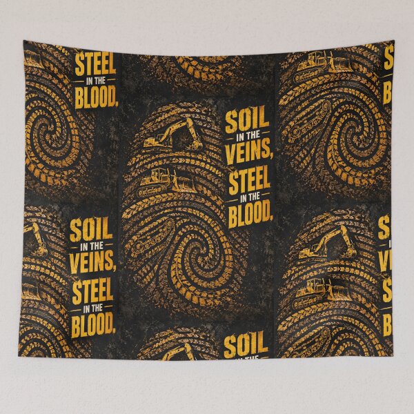 Item preview, Soil In Veins Steel In Blood Operator Shirt designed and sold by StudioBilly3000.