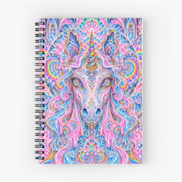 Item preview, Psychedelic Pink and Blue Unicorn Fractal Art designed and sold by hyperbeast store.