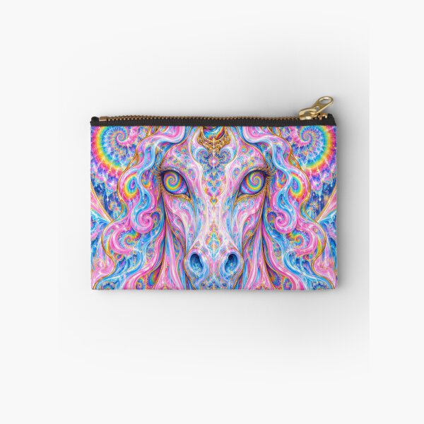 Item preview, Psychedelic Pink and Blue Unicorn Fractal Art designed and sold by hyperbeast store.