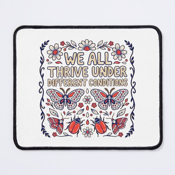 Item preview, We All Thrive Under Different Conditions Autism Neurodiversity Botanical designed and sold by Redgiant87x.