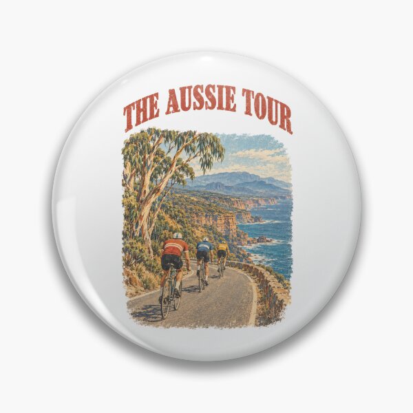 Item preview, Retro Australia Road Cycling Coastal Travel Art designed and sold by Yellowriversss.