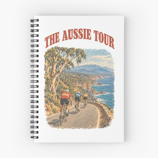 Item preview, Retro Australia Road Cycling Coastal Travel Art designed and sold by Yellowriversss.