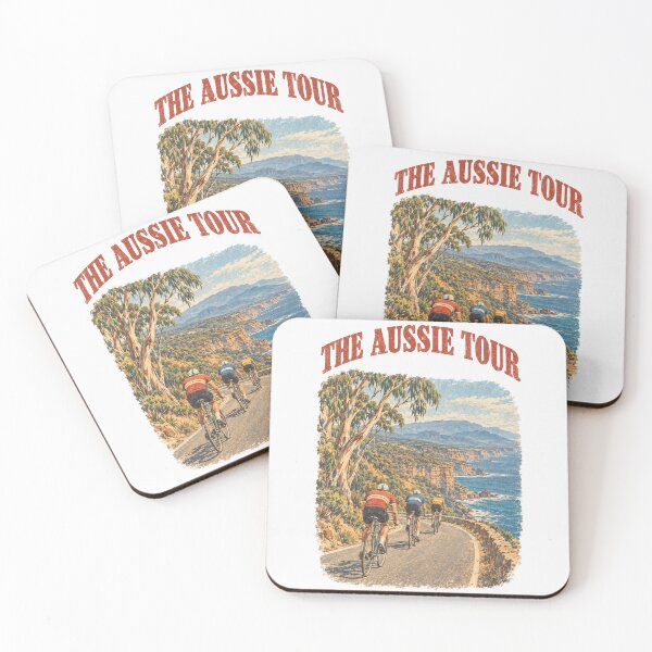 Item preview, Retro Australia Road Cycling Coastal Travel Art designed and sold by Yellowriversss.