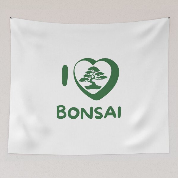 Item preview, I Love Bonsai Heart Tree Silhouette Green Minimalist Graphic designed and sold by HYPNK.