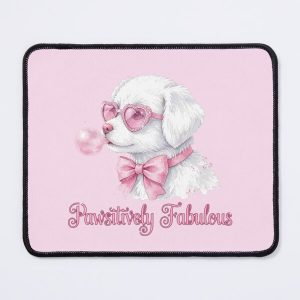 Item preview, Pawsitively Fabulous - Cute White Dog With Pink Sunglasses - Dog Lover designed and sold by Vibe-Vary.