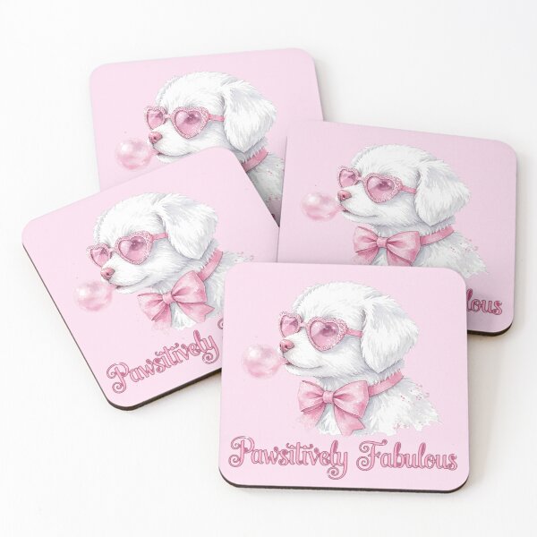 Item preview, Pawsitively Fabulous - Cute White Dog With Pink Sunglasses - Dog Lover designed and sold by Vibe-Vary.