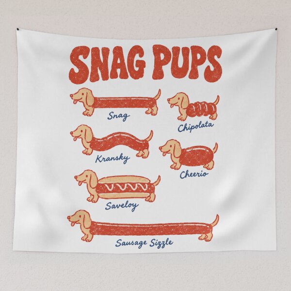 Item preview, Snag Pups Funny Wiener Dog Dachshund Sausage Types designed and sold by Yellowriversss.
