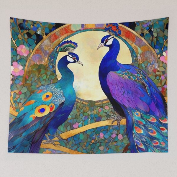 Item preview, Peacocks in the Moon Garden designed and sold by TheDarkWardrobe.